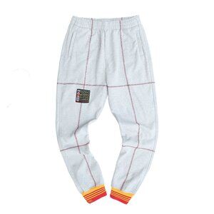 AACA Joggers w/ Color Contrast Stitch 90s Hip Hop Sweatpants Multicolor